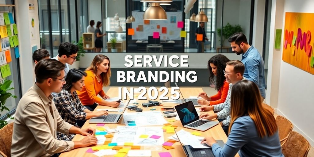 Collaborative workspace with diverse individuals brainstorming strategies.