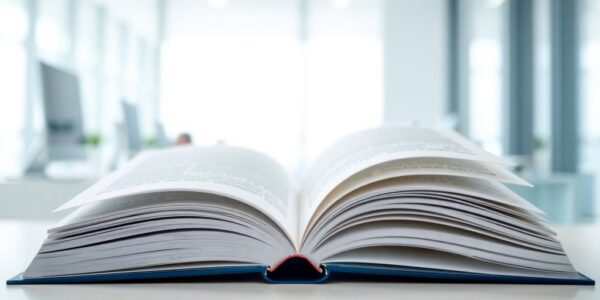 Professional business proposal, open book.