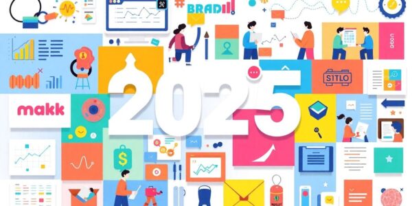 Collage of creative brand activities for business elevation.