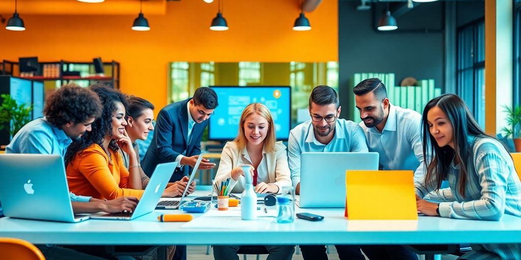 Teamwork and technology boosting operational process efficiency.