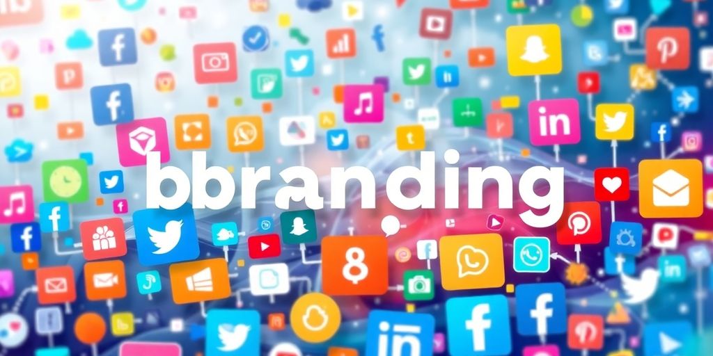 Colorful digital elements representing effective online branding.