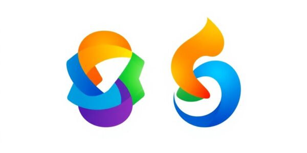 Two distinct brands merging visually into a single entity.