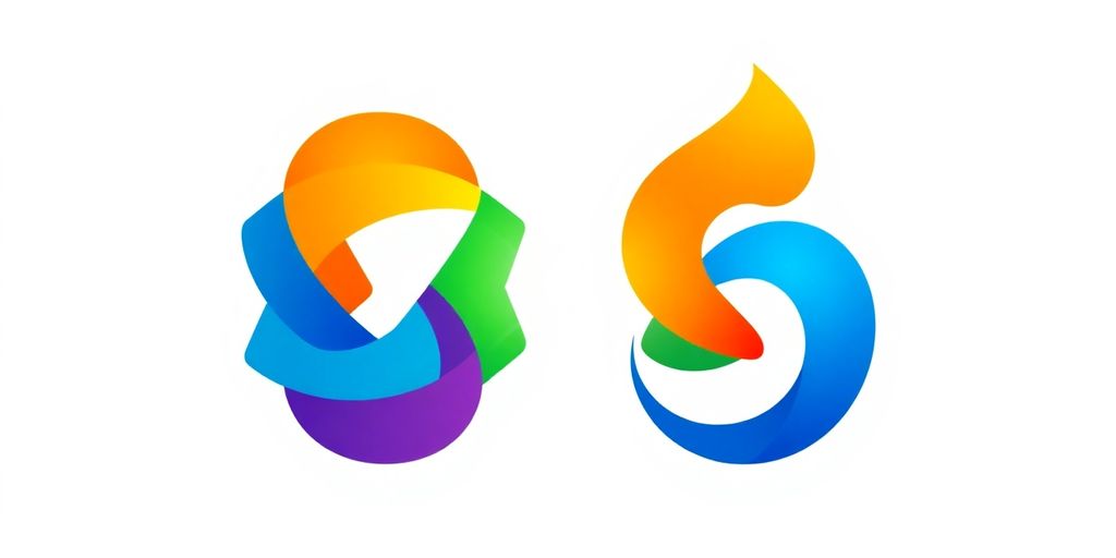 Two distinct brands merging visually into a single entity.