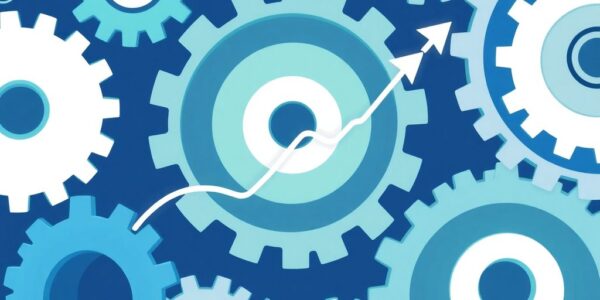 Gears turning, data flowing, business growth.