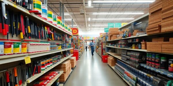 Tools, wood, paint, and hardware items.