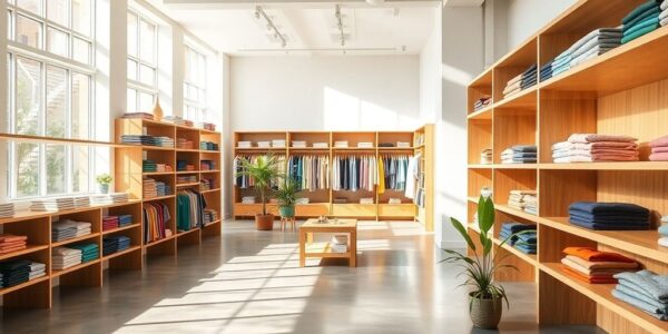 Retail store interior, bright, well-organized displays.